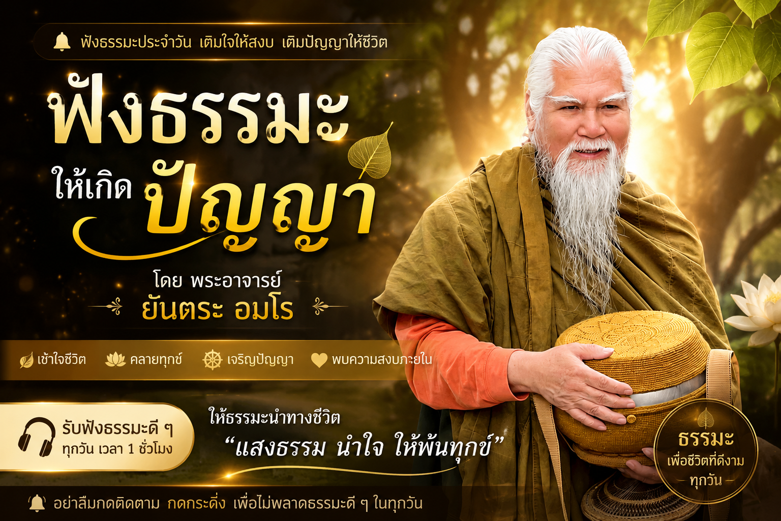 ฟังธรรมะ เรื่องอินทรีย์5  3ส.ค.2536  โดยพระอาจารย์ยันตระ อมโรภิกขุ