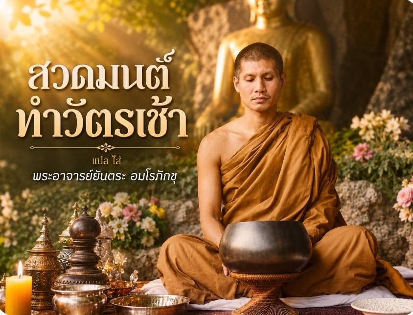 สวดมนต์ทำวัตรเช้า แปล พระอาจารย์ยันตระ อมโรภิกขุ